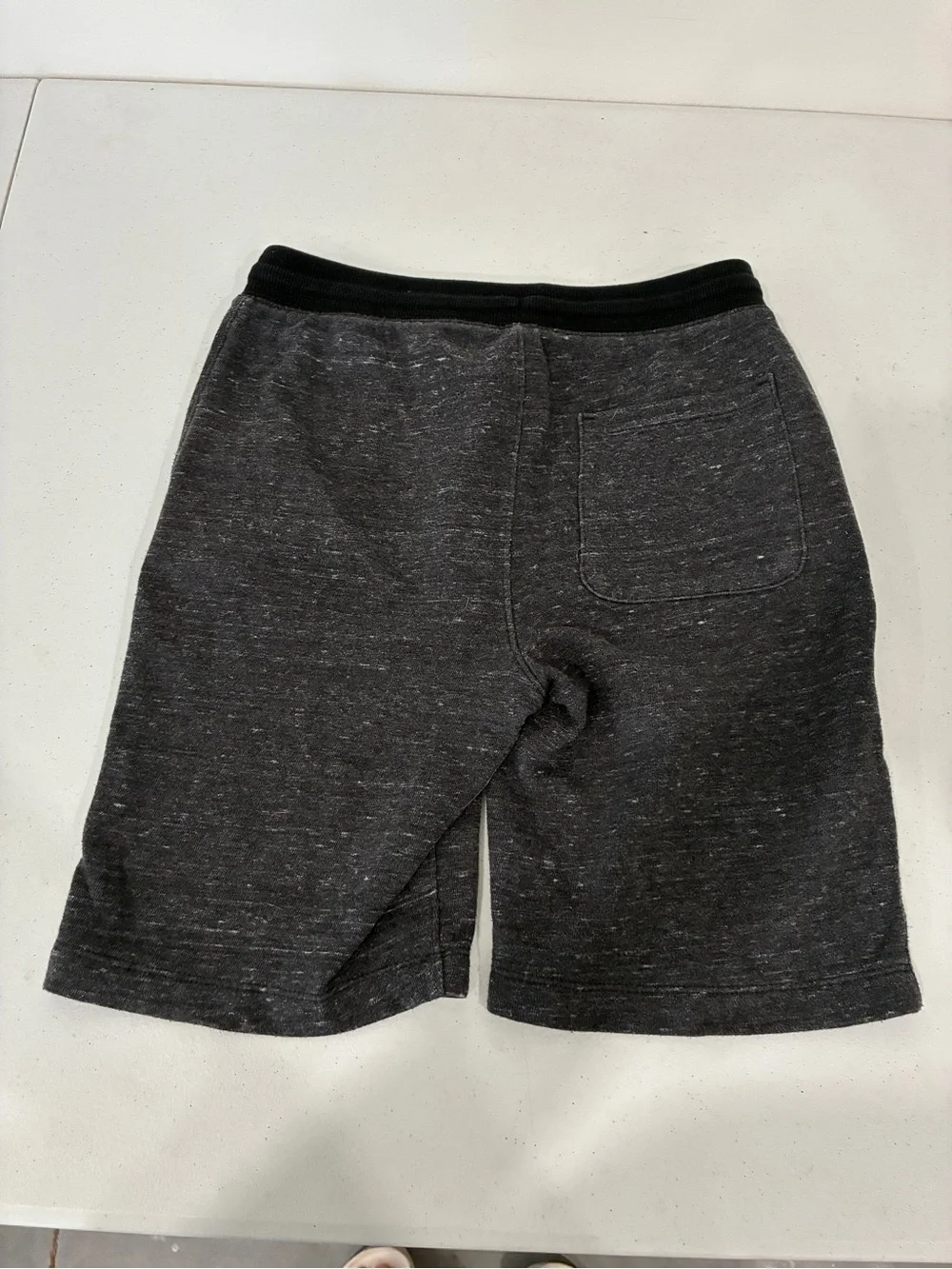 Old Navy Boys XL 14/16 Black Heather Elevated Fleece Zipper Pocket Shorts